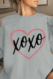 Heart xoxo Long Sleeve Pullover Sweatshirt Women Unishe Wholesale