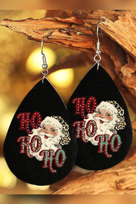 Santa Claus Christmas Tree Double-sided PU Earrings Unishe Wholesale MOQ 5pcs