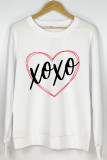 Heart xoxo Long Sleeve Pullover Sweatshirt Women Unishe Wholesale