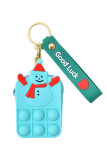 POP IT Snowman Coin Purse Keychain Push Bubble Unishe Wholesale MOQ5pcs