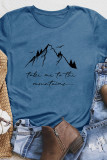 Take Me to the Moutains Graphic Tee Short Sleeve T-shirt UNISHE Wholesale