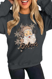 Santa Claus Believe Pullover Longsleeves Sweatshirt Women Unishe Wholesale