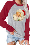 Christmas Vintage Santa Claus Long Sleeves Top Women Unishe Wholesale