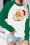 Christmas Vintage Santa Claus Long Sleeves Top Women Unishe Wholesale