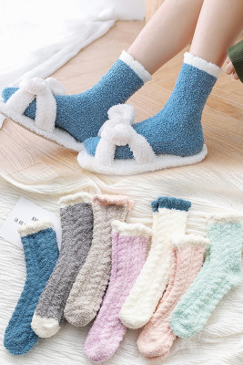 Winter Soft Non Slip Fuzzy Sleeping Slipper Socks Unishe Wholesale