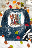Merry Christmas Bleached Pullover Long Sleeves Top Unishe Wholesale