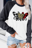 Love Hearts Pullover Long Sleeves Top Women Unishe Wholesale