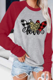 Love Hearts Pullover Long Sleeves Top Women Unishe Wholesale