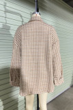 Tweed Houndstooth Single-breasted Shacket Coat with Pockets Unishe Wholesale