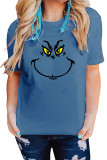 Christmas Grinch Face Pullover Shortsleeves Graphic Tee UNISHE Wholesale