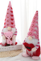 Valentine's Day Pink Knitting Decoration Dwarf Doll Unishe Wholesale MOQ5pcs
