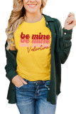 Valentine Be Mine Pullover Shortsleeves Graphic Tee UNISHE Wholesale