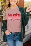 Valentine Be Mine Pullover Shortsleeves Graphic Tee UNISHE Wholesale