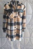 Plaid Button Warm Shacket Fleece Coat Women UNISHE Wholesale