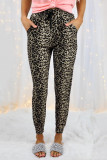 Leopard Print High Waist Slim-fit Pants