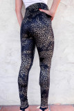 Black Leopard Print Tummy Control High Waist Leggings
