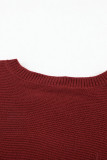 Splicing Buttoned Knitted Long Sleeve Sweater