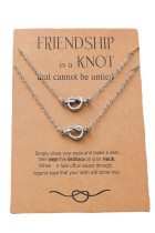 Stainless Steel Friendship Knot Necklace Unishe Wholesale MOQ 5pcs