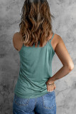 Green Ladder Hollow-out Tank Top