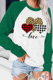 Leopard Print Heart Long Sleeves Top Women Unishe Wholesale