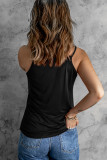Black Ladder Hollow-out Tank Top