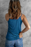 Blue Ladder Hollow-out Tank Top