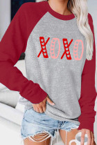 Valentine's Day XOXO Print Long Sleeves Top Women Unishe Wholesale 