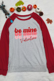 Be Mine,Valentine Print Long Sleeves Top Women Unishe Wholesale