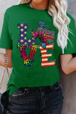 LOVE Texas serape Leopard tie dye sunflower Print Graphic Tees for Women UNISHE Wholesale