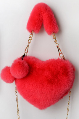 Valentine's Day Heart Fuzzy Ball Bag Unishe Wholesale MOQ5pcs