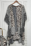Leopard Print Patchwork Kimono Cover Up Unishe Wholesale