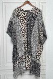 Leopard Print Patchwork Kimono Cover Up Unishe Wholesale