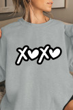 Xoxo Valentine's Day Print Pullover Sweatshirt Unishe Wholesale