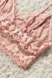 Pink Chunky Lace Bralette