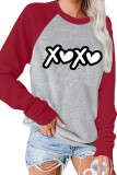 Xoxo Valentine's Day Print Long Sleeves Top Women Unishe Wholesale