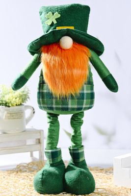 St. Patrick's Day Decorative Telescopic Doll Green Dwarf Unishe Wholesale MOQ 3pcs
