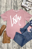 Valentines Day Love Printed Short Sleeve T shirts Top UNISHE Wholesale