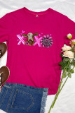 Valentines Day CUPID Leopard Print Short Sleeve T shirts Top UNISHE Wholesale