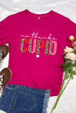Valentines Day CUPID Leopard Print Short Sleeve T shirts Top UNISHE Wholesale