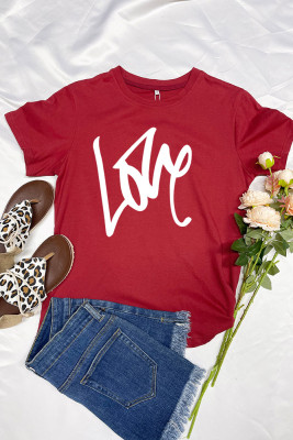 Valentines Day Love Printed Short Sleeve T shirts Top UNISHE Wholesale