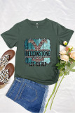 YELLOWSTONE Print Graphic Tees for Women UNISHE Wholesale Short Sleeve T shirts Top