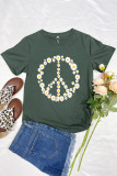 Daisy Printed Graphic Tees for Women UNISHE Wholesale Short Sleeve Top