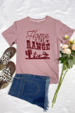 Home on the Range Print Graphic Tees for Women UNISHE Wholesale Short Sleeve T shirts Top