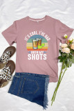 It's Cool I've Had Both My Shots Print Graphic Tees for Women UNISHE Wholesale Short Sleeve T shirts Top