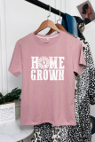 Home Grown Print Graphic Tees for Women UNISHE Wholesale Short Sleeve T shirts Top