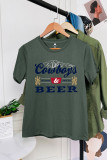 Cowboys Beer Print Graphic Tees for Women UNISHE Wholesale Short Sleeve T shirts Top