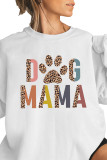 Leopard Dog Mama Print Pullover Longsleeve Sweatshirt Unishe Wholesale