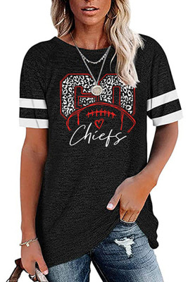Go Chiefs Foot Ball Graphic Tees for Women UNISHE Wholesale Short Sleeve T shirts Top