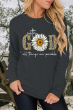 God Christian Print Pullover Longsleeve Sweatshirt Unishe Wholesale