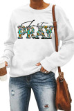 Just Pray Print Pullover Longsleeve Sweatshirt Unishe Wholesale